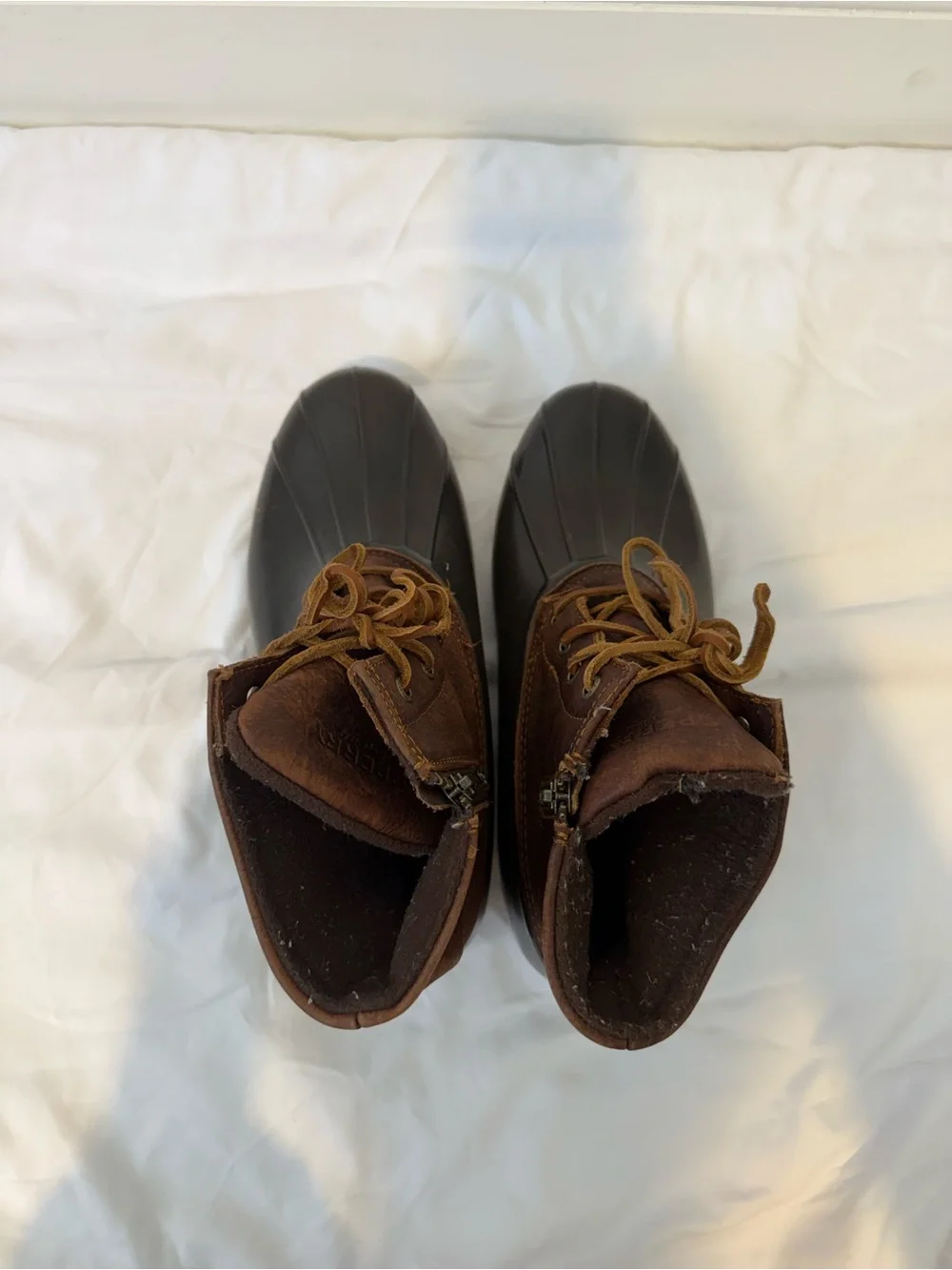 Sperry Women’s Size 11 Brown Leather Black Duck Boots Waterproof
